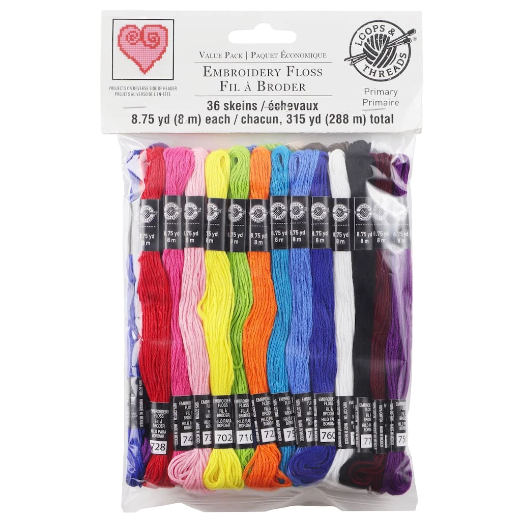 Cheapest π 12 Packs: 36 ct. (432 total) Primary Embroidery Floss by Loops & Threads™ β - Image 2