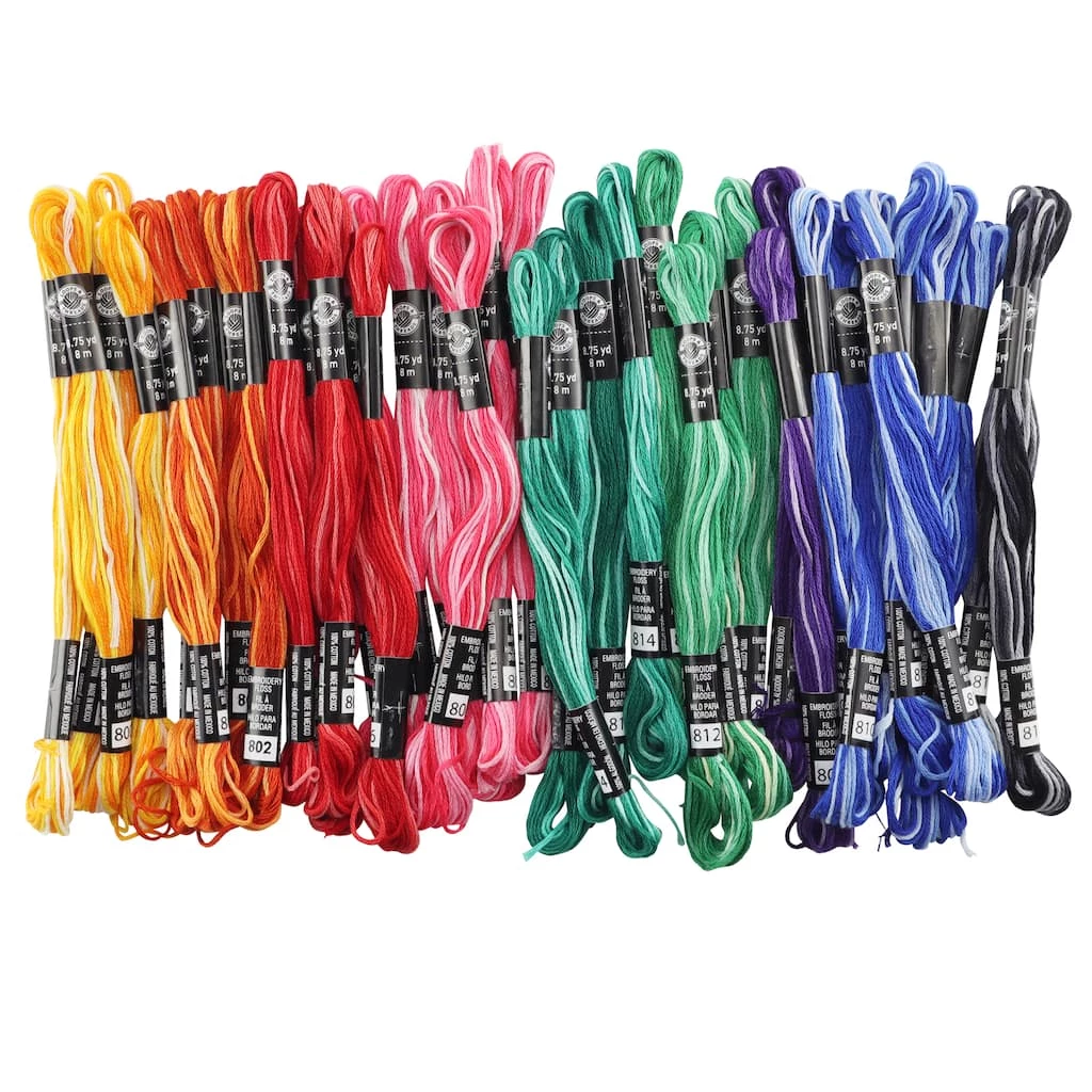 Budget ⌛ Variegated Embroidery Floss Loops & Threads™, 36ct. 🥰