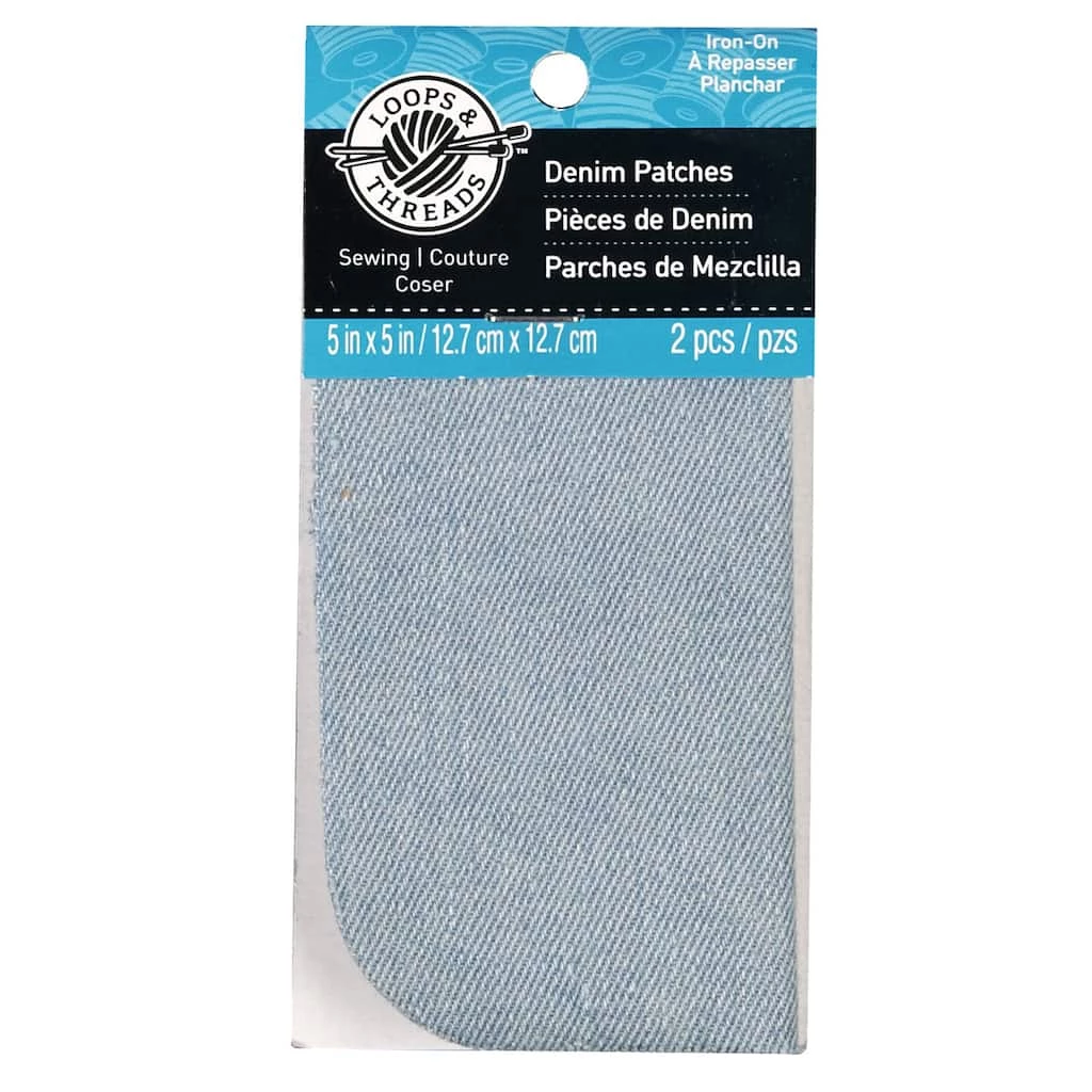 New β¨ 24 Packs: 2 ct. (48 total) Stonewashed Denim Patches by Loops & Threads™ π