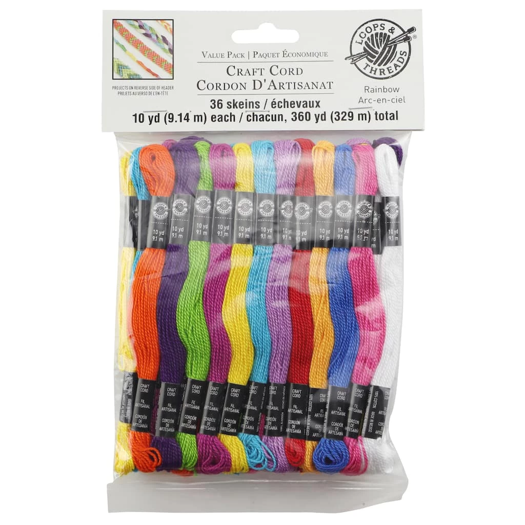 Budget π€© Rainbow Craft Cord by Loops & Threads™, 36ct. π - Image 2