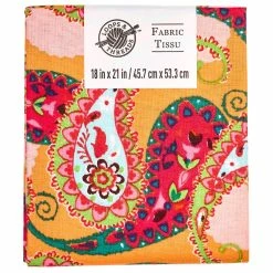 New 😍 Orange Paisley Cotton Fashionable Fabric by Loops & Threads® ✔️