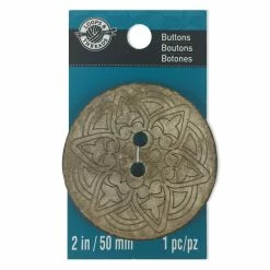 Outlet π 12 Pack: 2" Coconut Design Button by Loops & Threads® π
