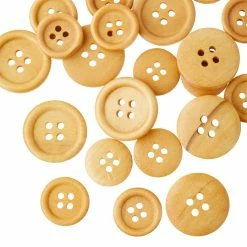 New π Favorite Findings Natural Wood Buttons By Loops & Threads® π