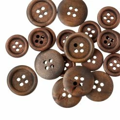 Promo 🧨 Favorite Findings Dark Wood Buttons By Loops & Threads® 🧨