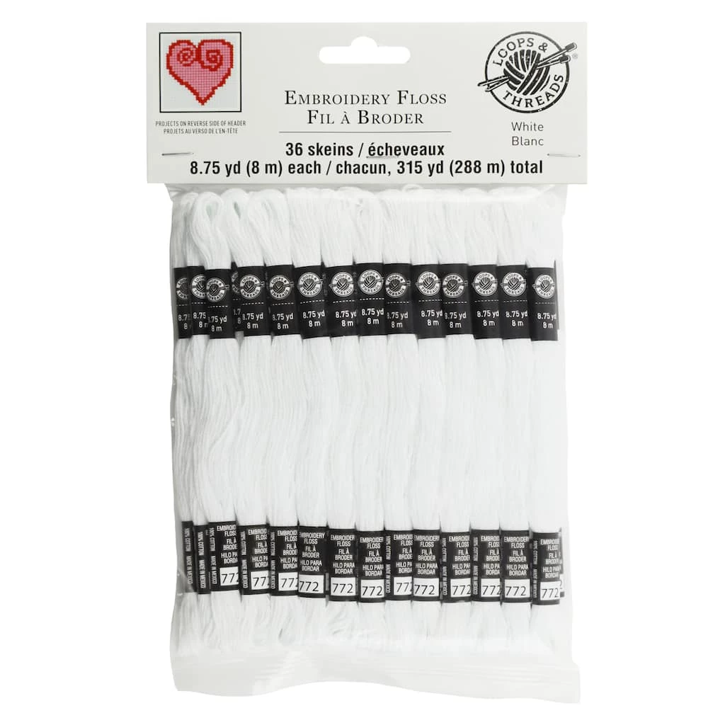Best Pirce π 12 Packs: 36 ct. (432 total) White Embroidery Floss Pack by Loops & Threads® β