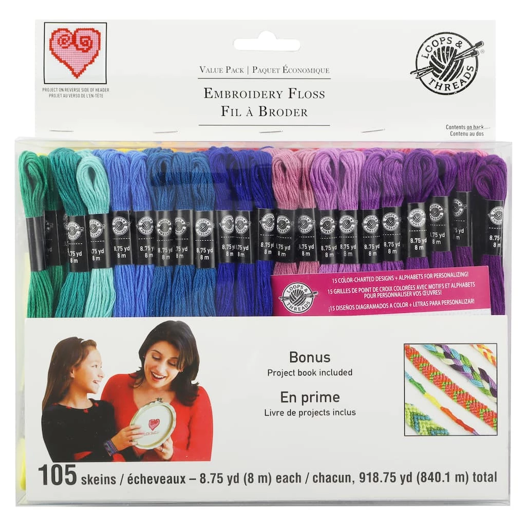 Best Sale π 12 Pack: Embroidery Floss Value Pack by Loops & Threads® π
