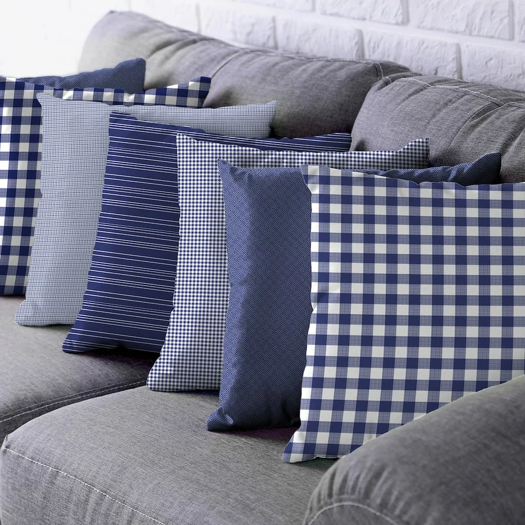 Wholesale 🤩 Navy & White Plaid Cotton Fabric Bundle by Loops & Threads™ 💯 - Image 3