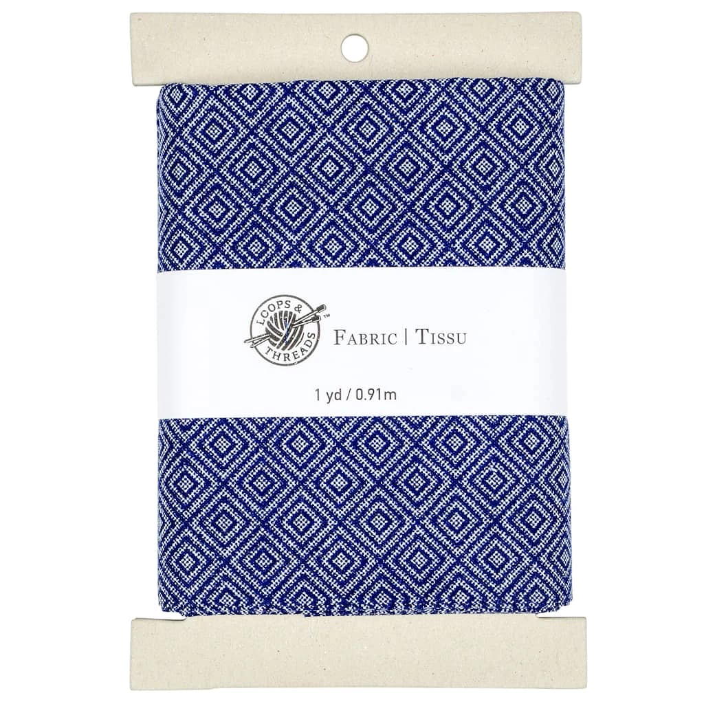 Hot Sale ✔️ Navy Geometric Cotton Fabric Bundle by Loops & Threads™ ✔️