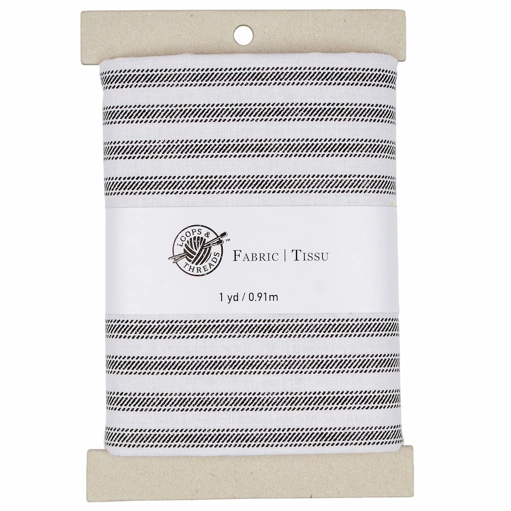 New β Black & White Striped Cotton Fabric Bundle by Loops & Threads™ π