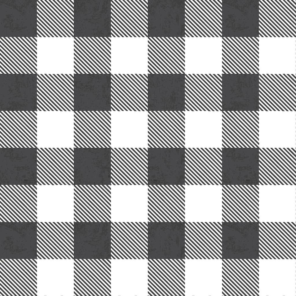 Best Sale π Black & White Buffalo Check Cotton Fabric by Loops & Threads™ β - Image 3