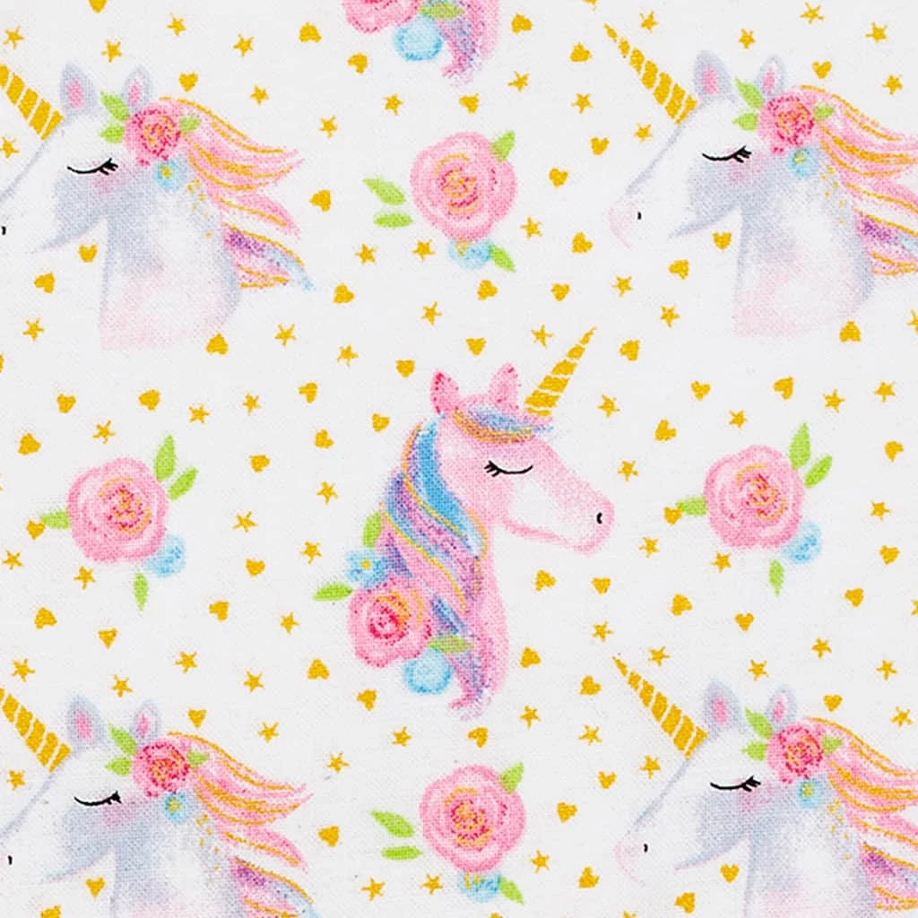 New 🤩 Unicorn Cotton Fabric Squares by Loops & Threads™ ❤️ - Image 4