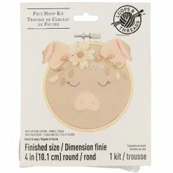 Best Sale ❤️ Pig Felt Hoop Kit by Loops & Threads™ ⌛
