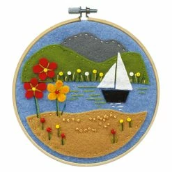 Outlet ⌛ Sailboat Felt Applique Kit by Loops & Threads® ❤️