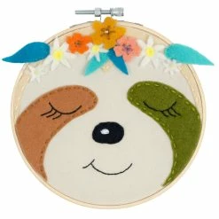 New 👍 Sloth Felt Hoop Kit by Loops & Threads™ 🧨