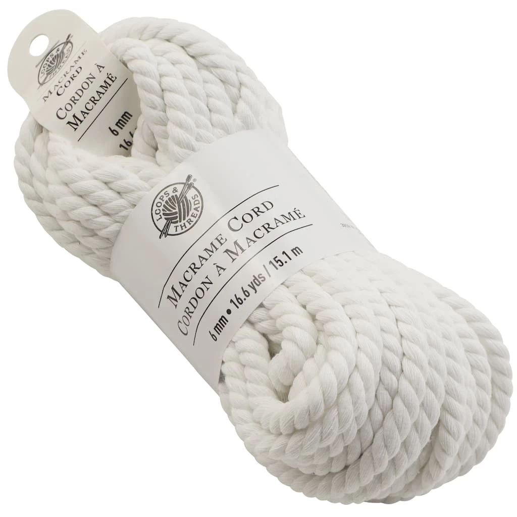 New ⌛ Macramé Cotton Cord by Loops & Threads®, 50ft. ❤️ - Image 3