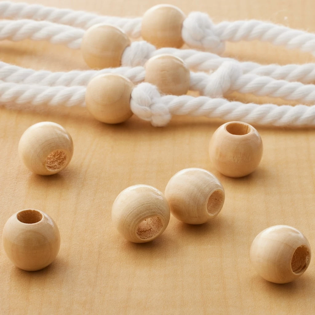 Buy ๐ 12 Packs: 28 ct. (336 total) Natural Wood Round Beads, 16mm by Loops & Threads® ๐ - Image 2