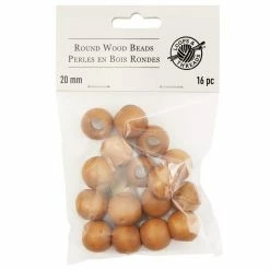 Outlet ⌛ 12 Packs: 16 ct. (192 total) Maple Round Wood Beads, 20mm by Loops & Threads® ✨