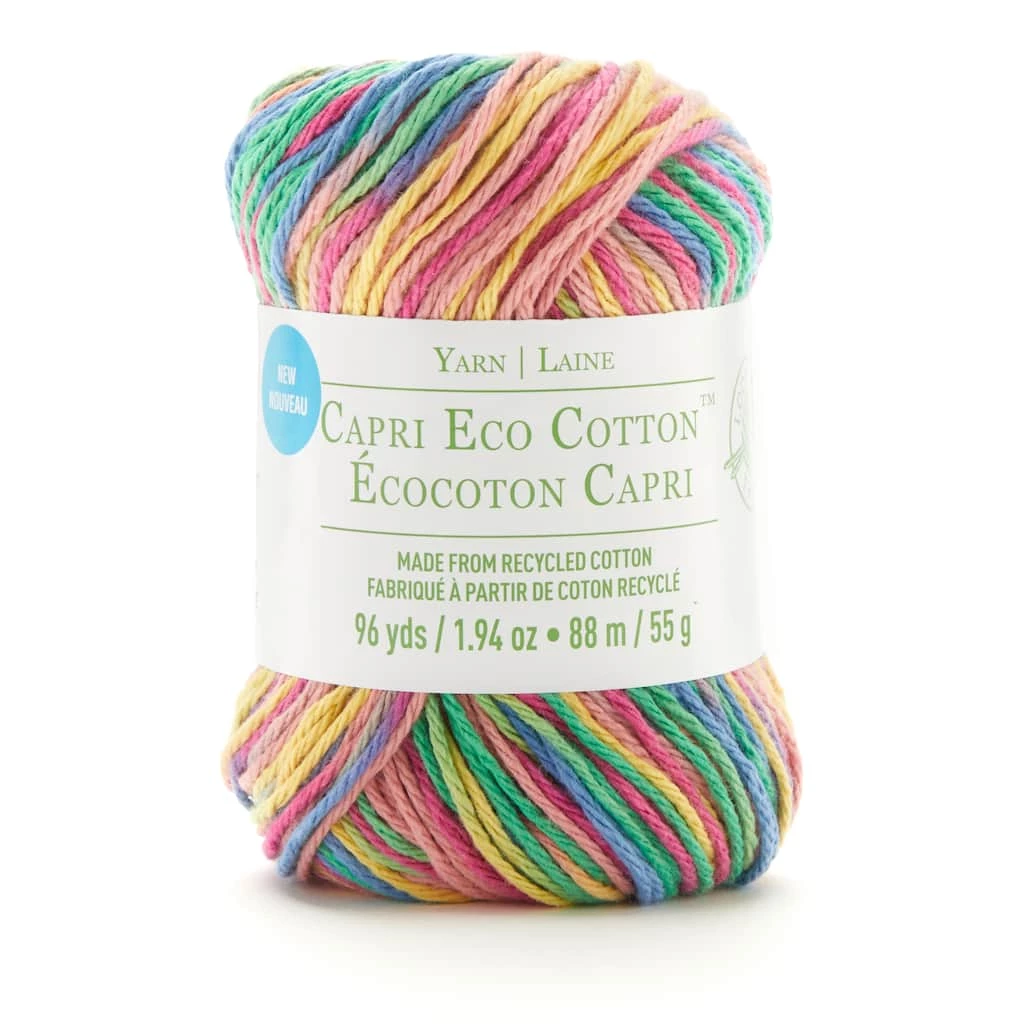 Cheapest 😀 Capri Eco Cotton™ Multicolor Yarn by Loops & Threads® 🎉