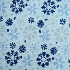 Deals 😀 Blue Snowflake Cotton Fabric by Loops & Threads® ❤️