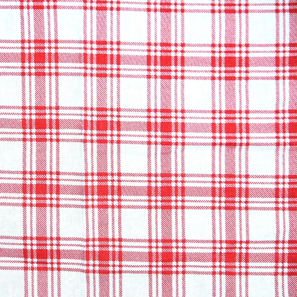 Coupon 🛒 Red Plaid Cotton Fabric by Loops & Threads® ✔️