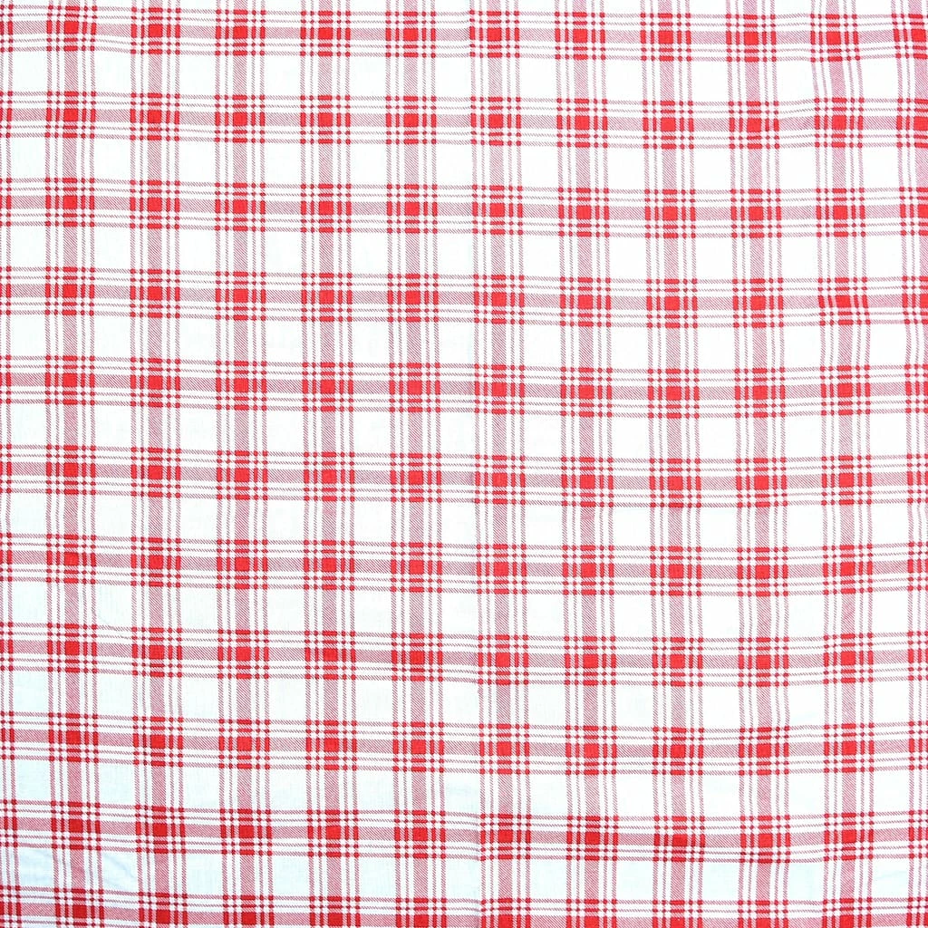 Coupon 🛒 Red Plaid Cotton Fabric by Loops & Threads® ✔️ - Image 2