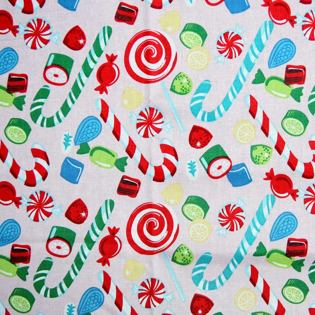Discount π Candy Cane Cotton Fabric by Loops & Threads® π―