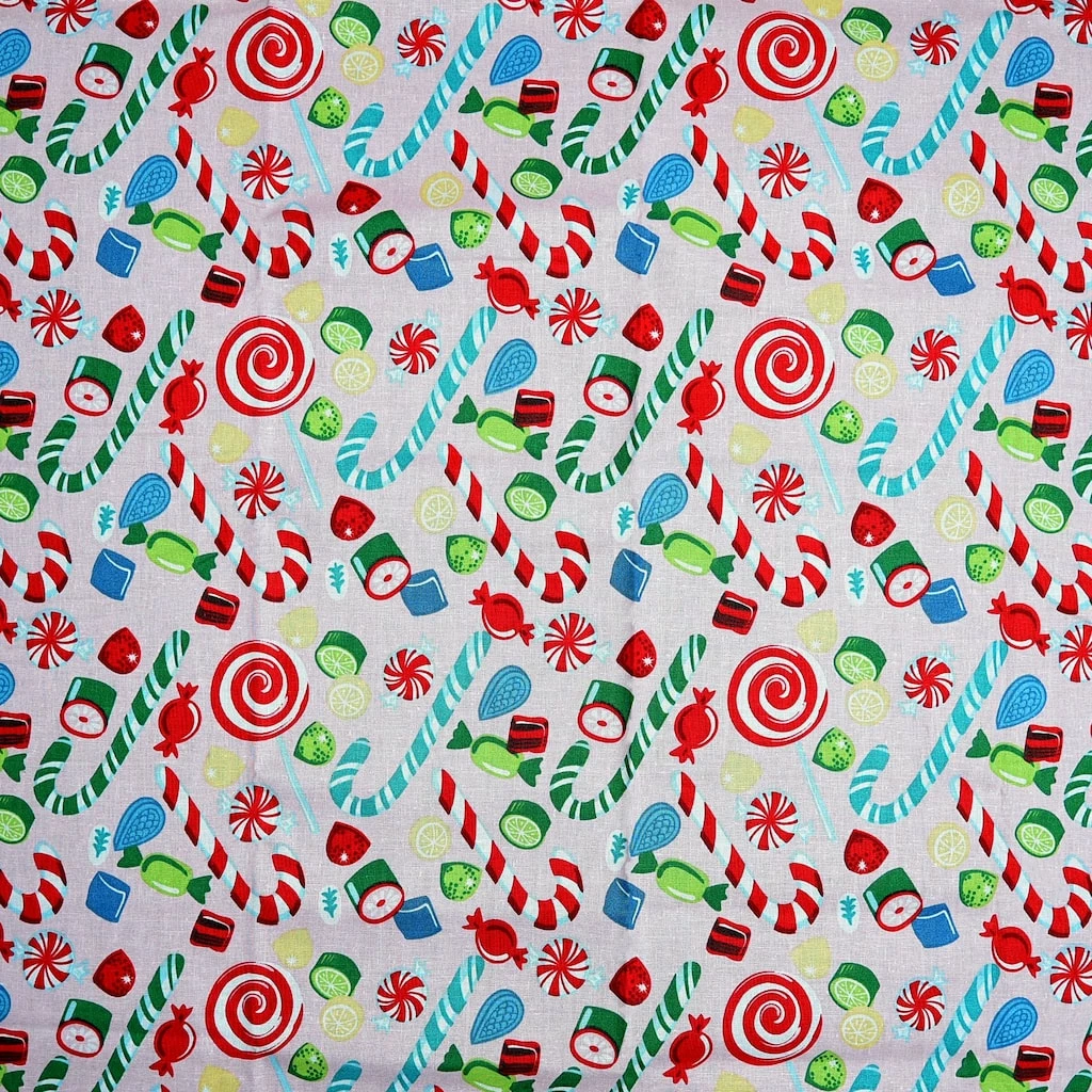 Discount π Candy Cane Cotton Fabric by Loops & Threads® π― - Image 2