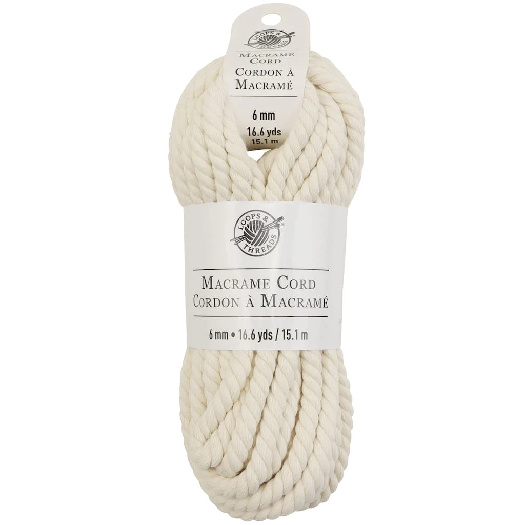 Brand new 😉 12 Pack: Macramé Cotton Cord by Loops & Threads®, 50ft. ❤️