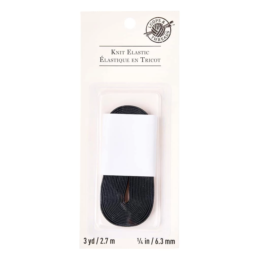 Best deal β¨ 24 Pack: 1/4" Black Knit Elastic by Loops & Threads™ π