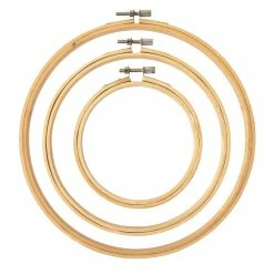 Best Pirce 🔥 12 Packs: 3 ct. (36 total) Bamboo Hoop Set by Loops & Threads™ ⭐