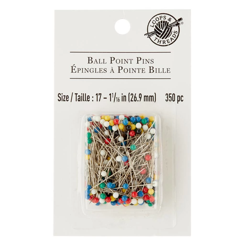 Best deal 🎉 12 Packs: 350 ct. (4,200 total) Multicolor Ball Point Pins by Loops & Threads™ ❤️