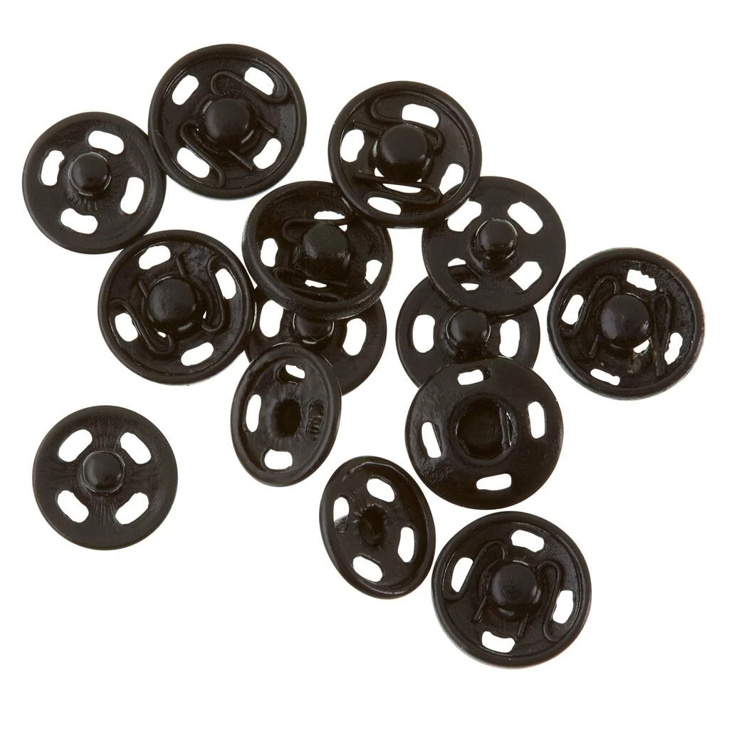 Discount ⌛ 12 Packs: 8 ct. (96 total) Black Sew-On Snaps by Loops & Threads™ ❤️ - Image 3