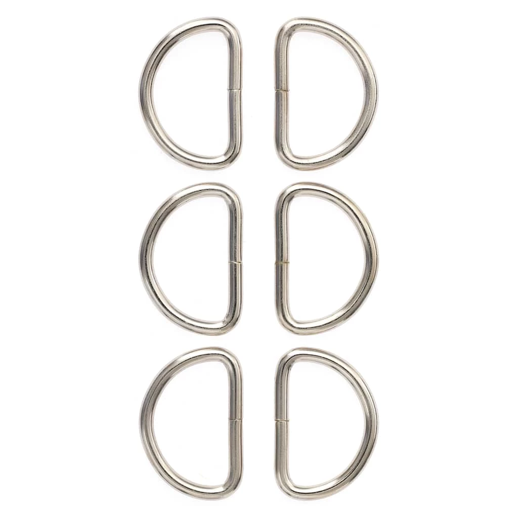 Promo 🤩 12 Packs: 6 ct. (72 total) 3/4" Metal D-Rings by Loops & Threads™ 👍
